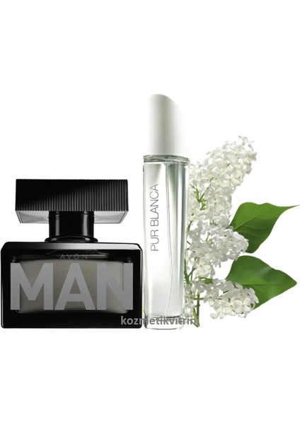 Man Erkek Parfüm Edt 75 ml + Avon Pur Blanca Bayan Parfüm