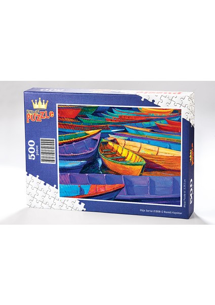 Renkli Kayıklar Ahşap Puzzle 500 Parça