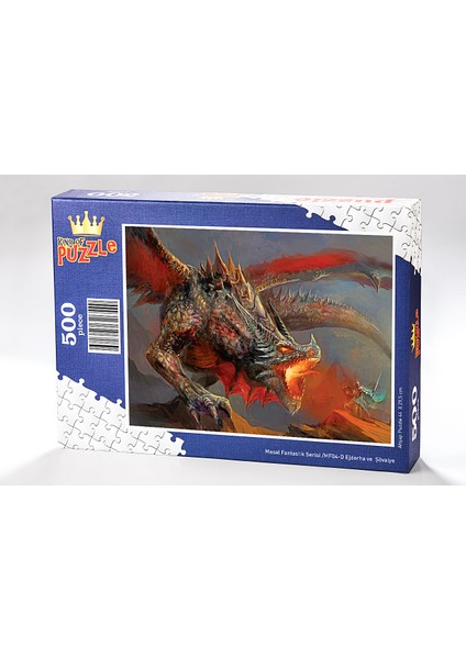 Ejderha ve Şövalye Ahşap Puzzle 500 Parça (MF04-D)