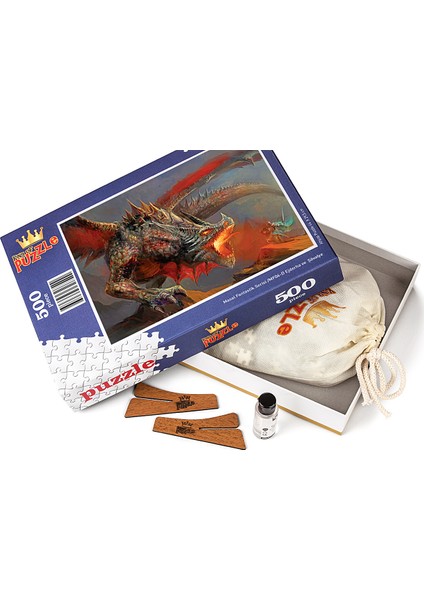 Ejderha ve Şövalye Ahşap Puzzle 500 Parça (MF04-D)