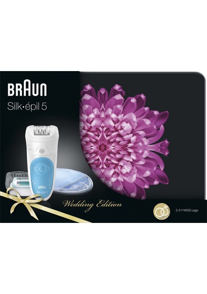 Silk-épil 5 Epilatör 5511 K Beyaz Metal kutulu Epilatör