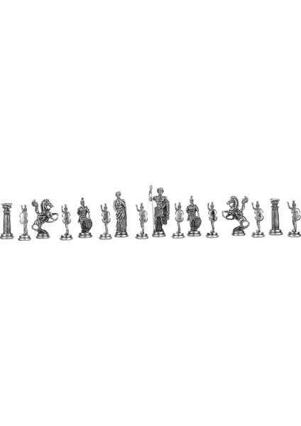 Büyük Boy Metal Roma Satranç Taşı Antik (Tahta Dahil Değildir) modelleri