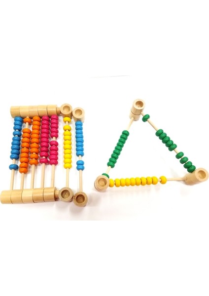 Eğitici Ahşap Sök Tak Abaküs