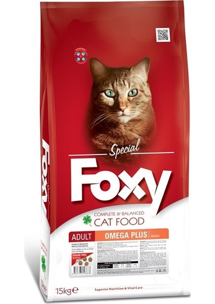 Kuzu Etli Omega Plus Kedi Maması 15 kg