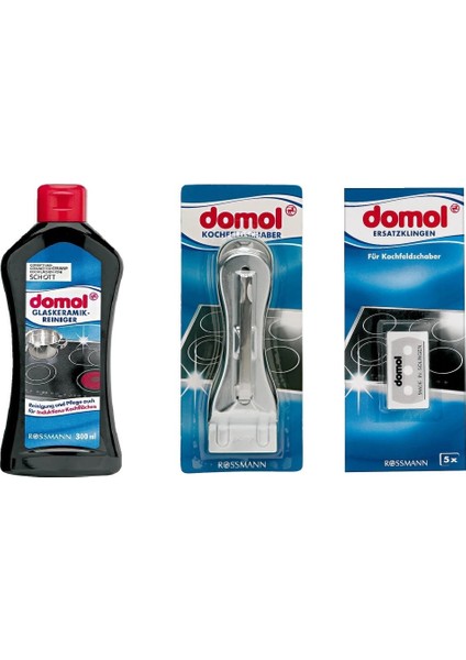 Cam Seramik Temizleyici 300 ml & Temizleme Malası & Mala Bıçağı Yedekleri