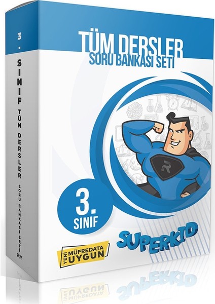 Superkid 3. Sınıf Tüm Dersler Soru Bankası (Kutulu Set)