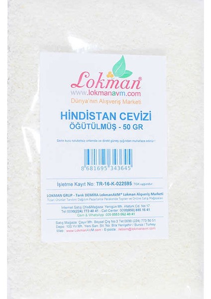 Değirmenci Ali Hindistan Cevizi Öğütülmüş 50 gr Paket