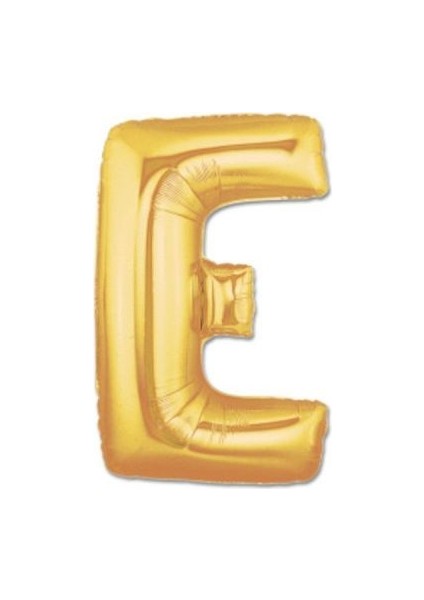 Cakes & Party E Harfi Altın (Gold) Rengi Folyo Balon 40 Inc 100 cm