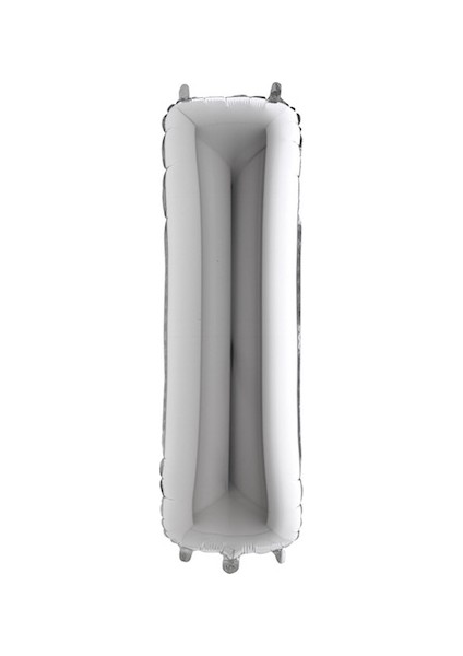 Cakes & Party I Harfi Gümüş Rengi Folyo Balon 40 Inc 100 cm