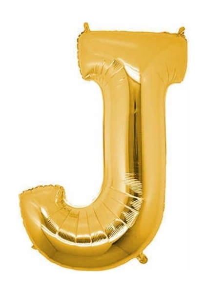 Cakes & Party J Harfi Altın (Gold) Rengi Folyo Balon 40 Inc 100 cm