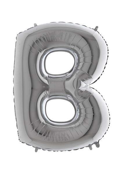 Cakes & Party B Harfi Gümüş Rengi Folyo Balon 40 Inc 100 cm fiyatları