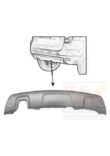Dacia Duster Arka Tampon Alt Koruma Gümüş Gri 850701407R