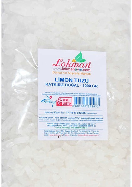 Değirmenci Ali Limon Tuzu 1000 gr Paket