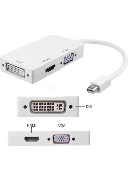 USB Type-C To VGA/HDMI Adaptör 3in1