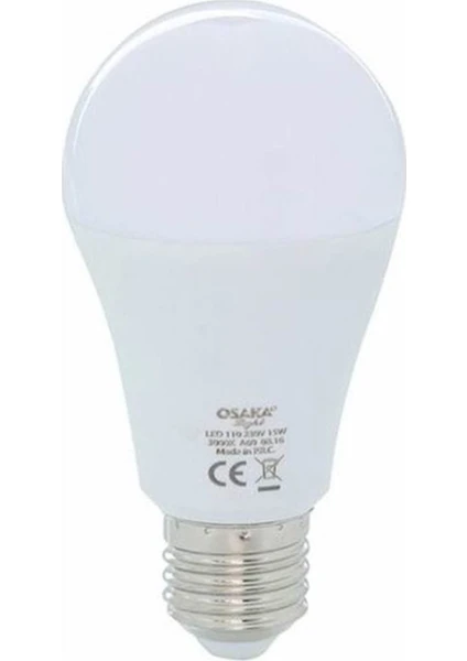 Light 15W A60 LED Ampul E27 Günşığı 3'lü LED110 3