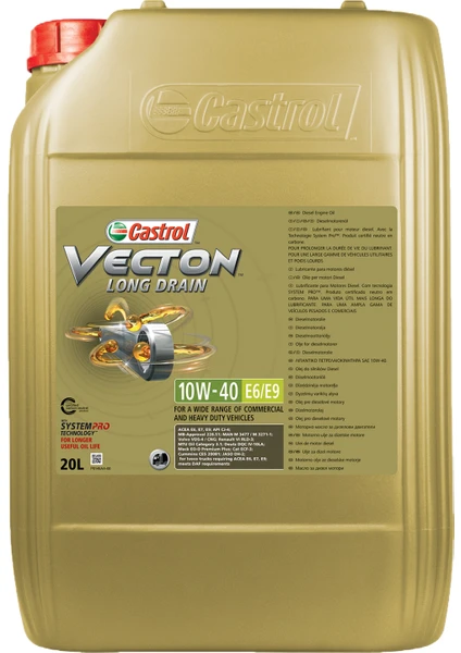 Vecton Long Drain 10W-40 E6/E9 20 Litre Motor Yağı ( Üretim Yılı: 2023 )