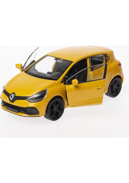 1:36 Ölçek Diecast Çek-Bırak Renault Clio Rs -Sarı modelleri