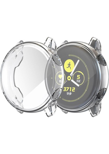 Samsung Galaxy Watch Active R500 Önü Kapalı Tasarım Silikon Kılıf - Şeffaf fiyatları