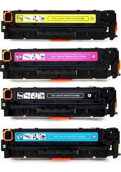 Hp Pro 200 Color 125A-CB540/CB541/CB542/CB543A CP1215/CP1515/CM1312 - 4 Renk Set Toner