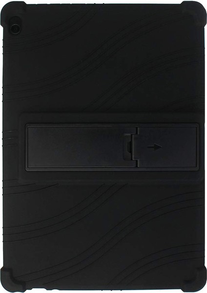 Lenovo Tab M10 10.1 Tablet TB-X605L TB-X605F Standlı Silikon Kılıf - Siyah