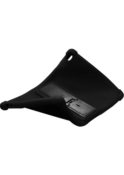 Lenovo Tab M10 10.1 Tablet TB-X605L TB-X605F Standlı Silikon Kılıf - Siyah modelleri