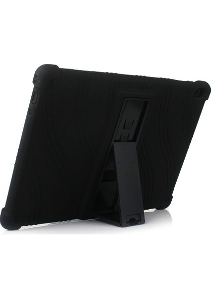 Lenovo Tab M10 10.1 Tablet TB-X605L TB-X605F Standlı Silikon Kılıf - Siyah fırsatları