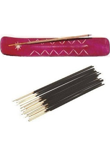 Renkli Tütsülük ve 20 Stick Çiçek Kokulu Tütsü