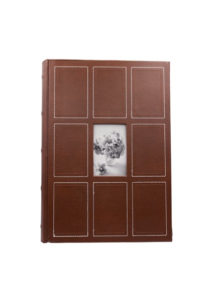 300’lük 10 x 15 cm Deri Fotoğraf Albümü Koyu Kahverengi