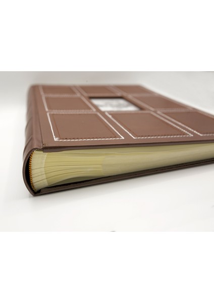 300’lük 10 x 15 cm Deri Fotoğraf Albümü Koyu Kahverengi modelleri