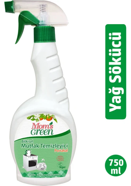 Mom's Green Bitkisel Portakallı Yağ Sökücü Mutfak Sprey 750 ml