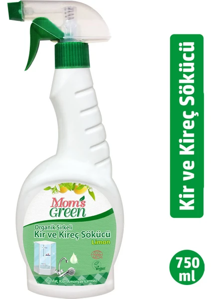 Mom’s Green Organik Sirkeli Kir ve Kireç Sökücü Sprey Limon Eco 750 ml