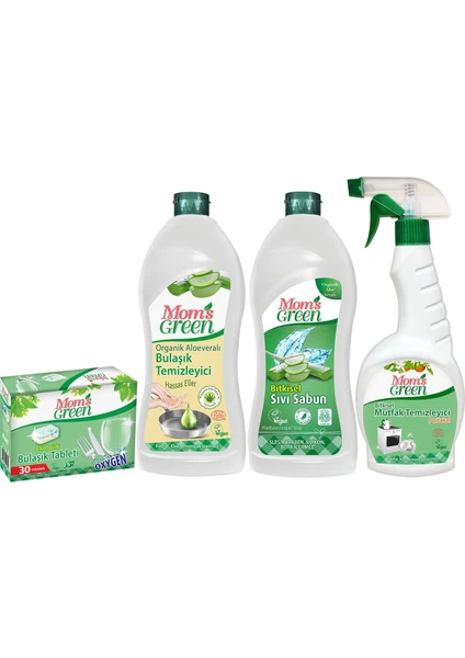 Mom's Green Ekolojik Mutfak Seti Organik Aloe Veralı