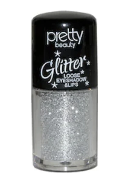 Pretty Beauty Glitter Toz Sim Gümüş -02