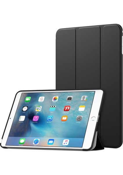 Apple iPad Mini 4 Delüx Leather Serisi Standlı Kılıf - Siyah