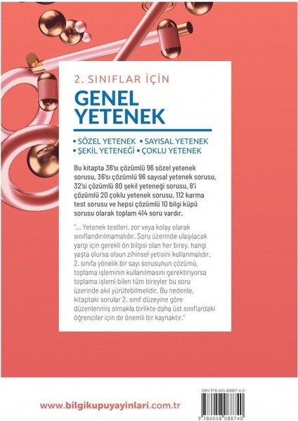 Bilgi Küpü Yayınlar 2. Sınıf Genel Yetenek fiyatları