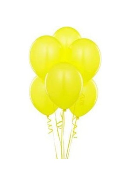Sarı Metalik Balon 5 Adet
