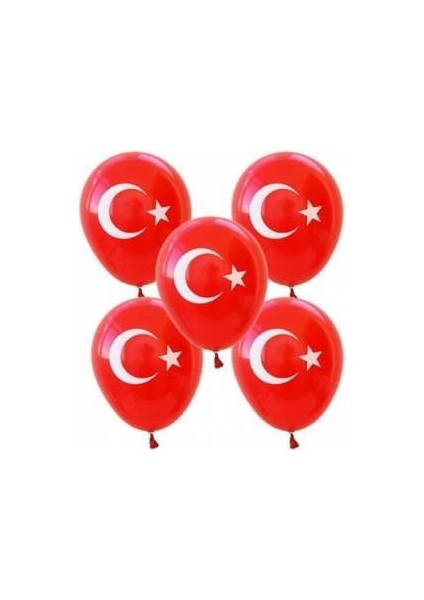 Türk Bayraklı Balon 5 Adet