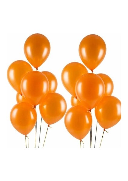 Turuncu Metalik Balon 5 Adet