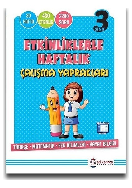 Atlıkarınca Yayınları Etkinliklerle Haftalık Çalışma Yaprakları 3.Sınıf