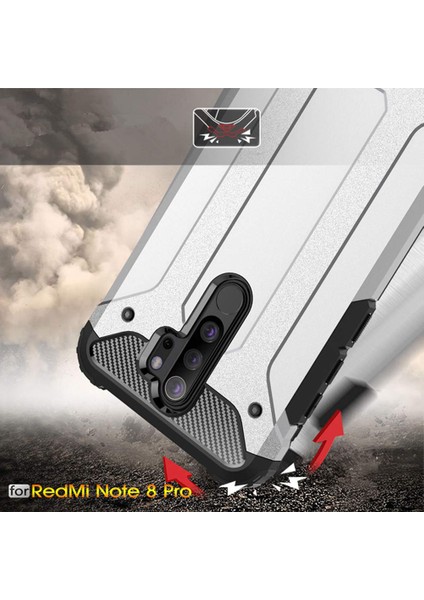 Xiaomi Redmi Note 8 Pro Kılıf Rugged Armor Siyah