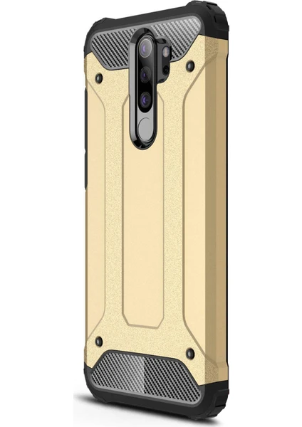 Xiaomi Redmi Note 8 Pro Kılıf Rugged Armor Gold