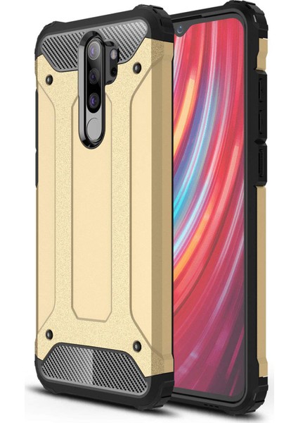 Xiaomi Redmi Note 8 Pro Kılıf Rugged Armor Gold