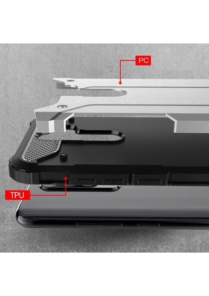 Xiaomi Redmi Note 8 Pro Kılıf Rugged Armor Kırmızı