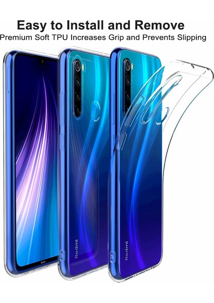 Xiaomi Redmi Note 8 Kılıf Transparent Soft Şeffaf