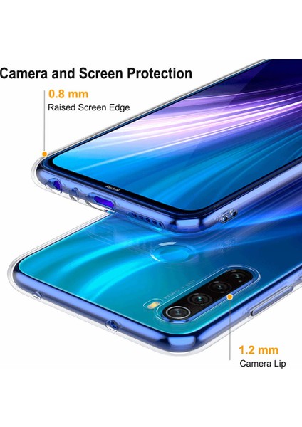 Xiaomi Redmi Note 8 Kılıf Transparent Soft Şeffaf