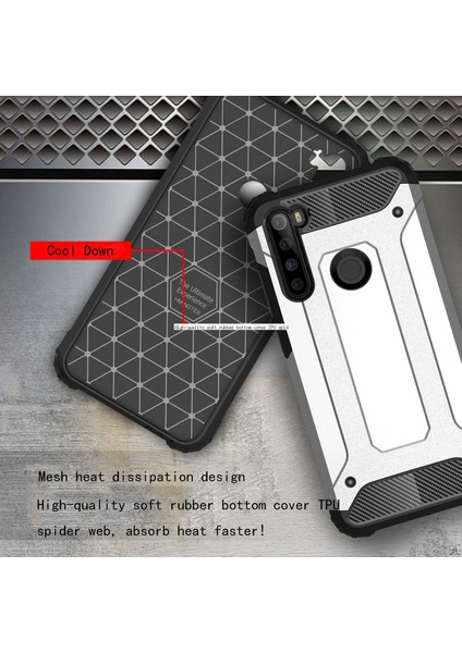 Xiaomi Redmi Note 8 Kılıf Rugged Armor Mavi