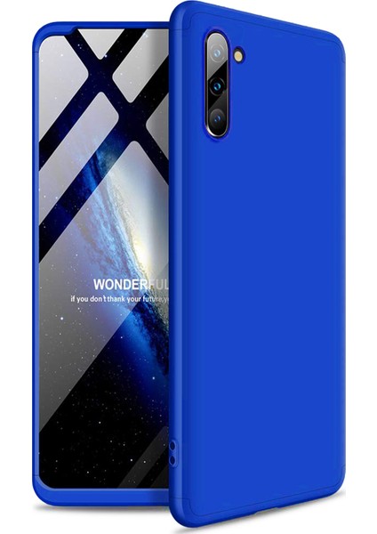 Samsung Galaxy Note 10 Kılıf Double Dip 360 Protective Mavi