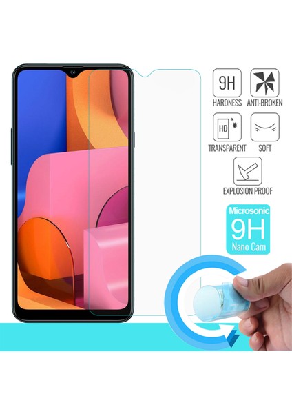 Samsung Galaxy A20s Nano Cam Ekran Koruyucu Şeffaf