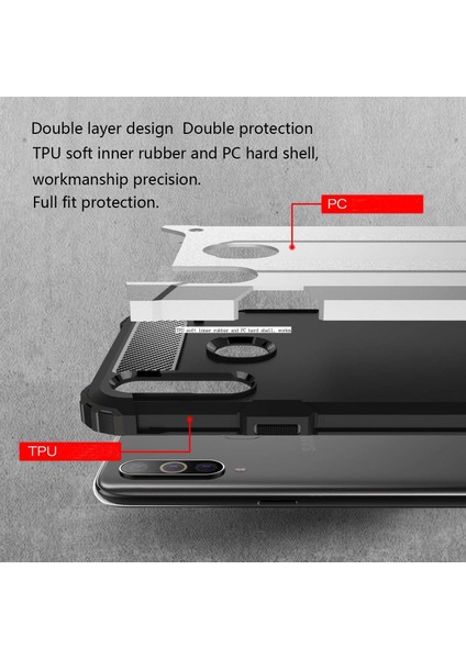 Samsung Galaxy A20s Kılıf Rugged Armor Siyah