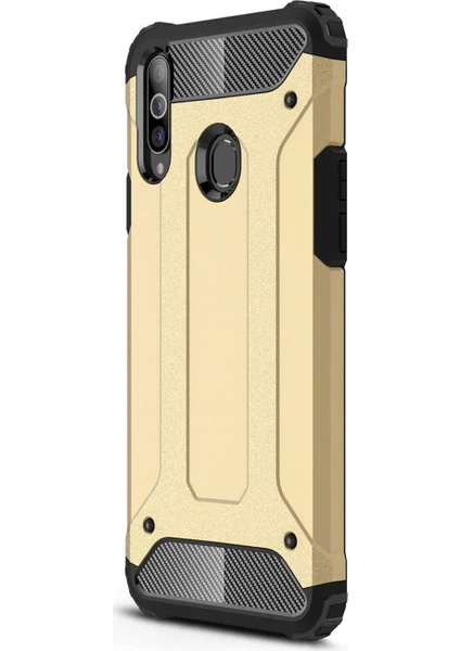 Samsung Galaxy A20s Kılıf Rugged Armor Gold